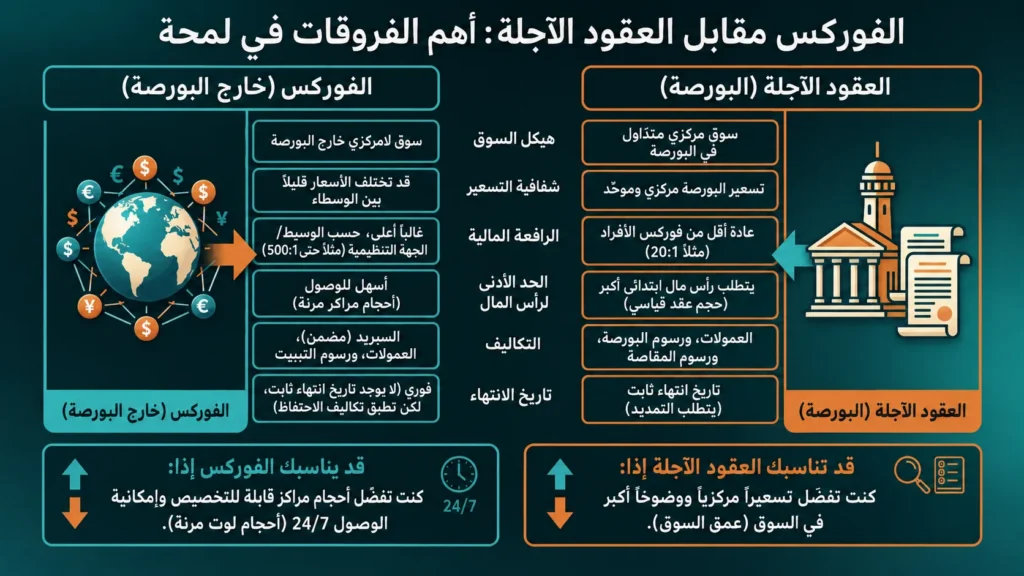 الاختلافات الرئيسية بين تداول العملات الأجنبية والعقود الآجلة Vantage Markets