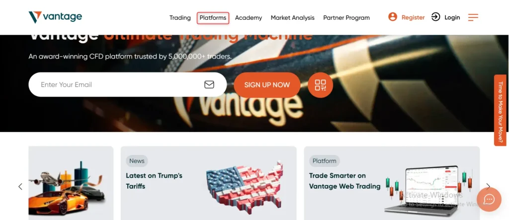 Vantage MT5 Platform