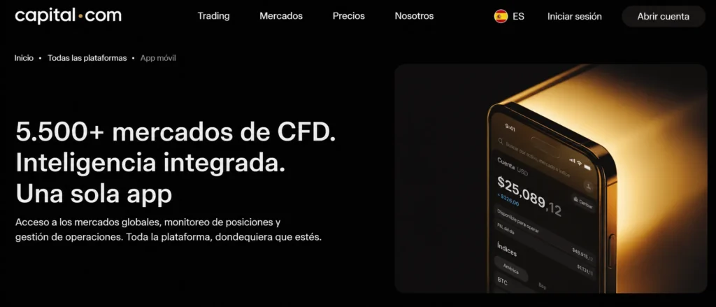 Capital.com trading app
