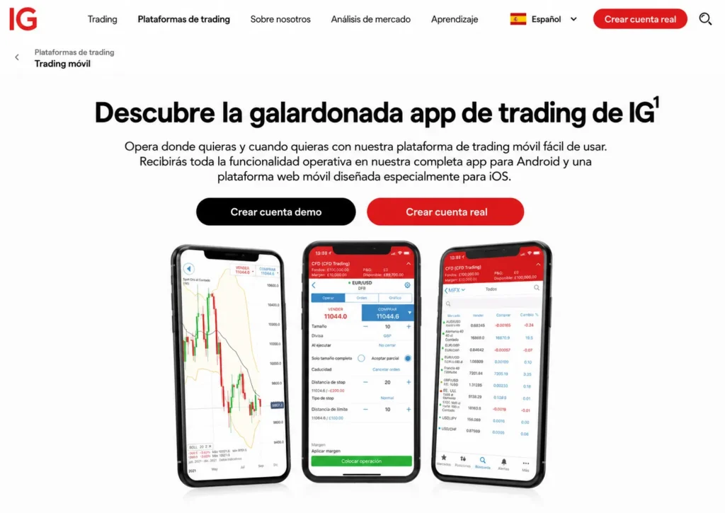 IG trading app
