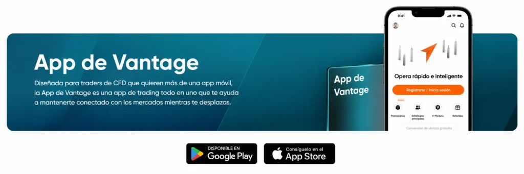 Image showing the Vantage Trading App