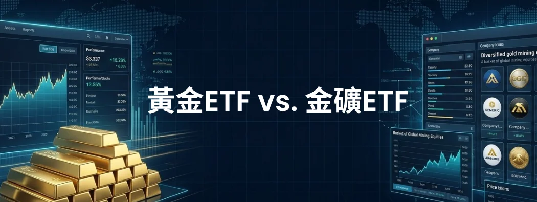 黃金ETF對比黃金礦業ETF：2026年該如何選擇？