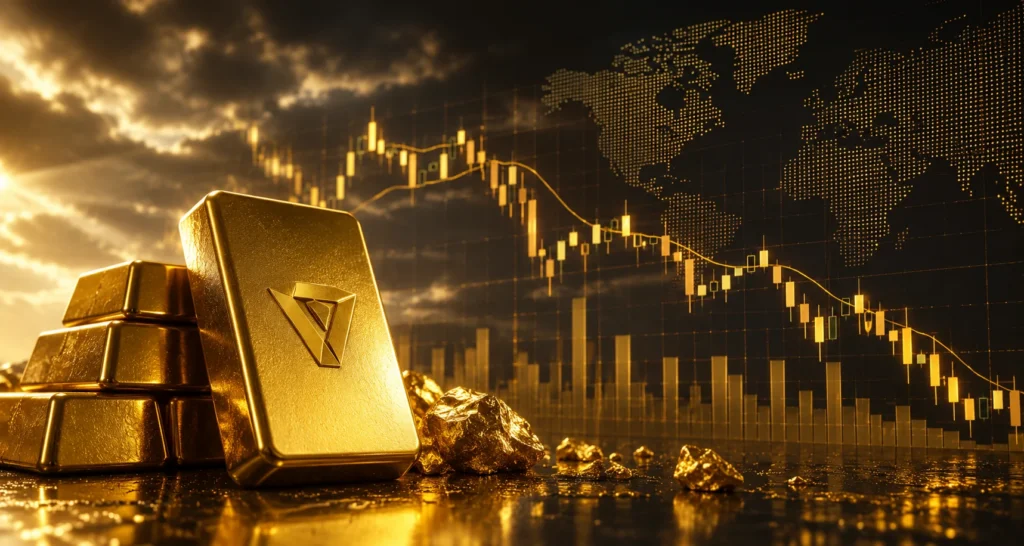 黃金價格下跌。Vantage Markets