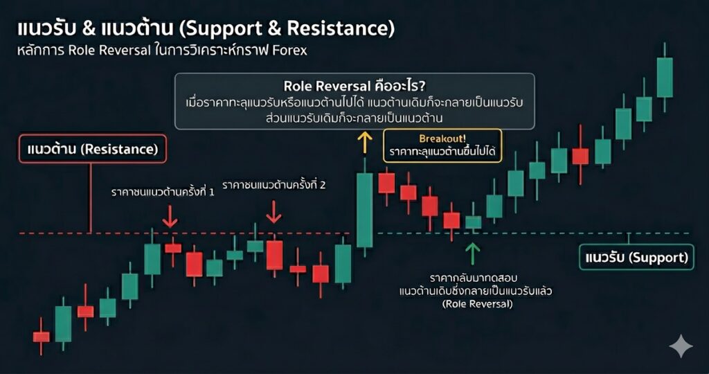 แนวรับแนวต้านในการวิเคราะห์ Technical Analysis บนกราฟ
