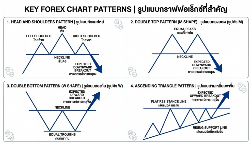 Chart Pattern ที่สำคัญใน Technical Analysis ทั้ง Reversal และ Continuation Pattern